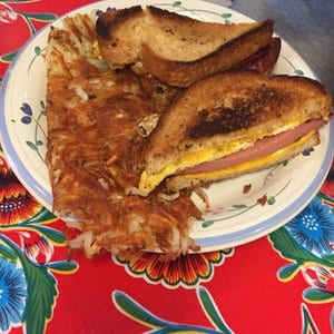 Breakfast Bologna Sandwich.