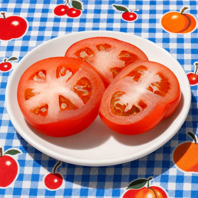 Side Sliced Tomato.