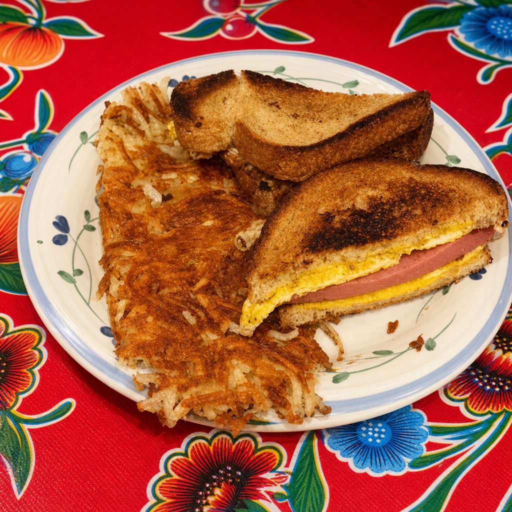 Breakfast Bologna Sandwich.