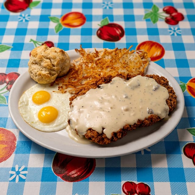 Chicken Fried Chicken & Eggs.