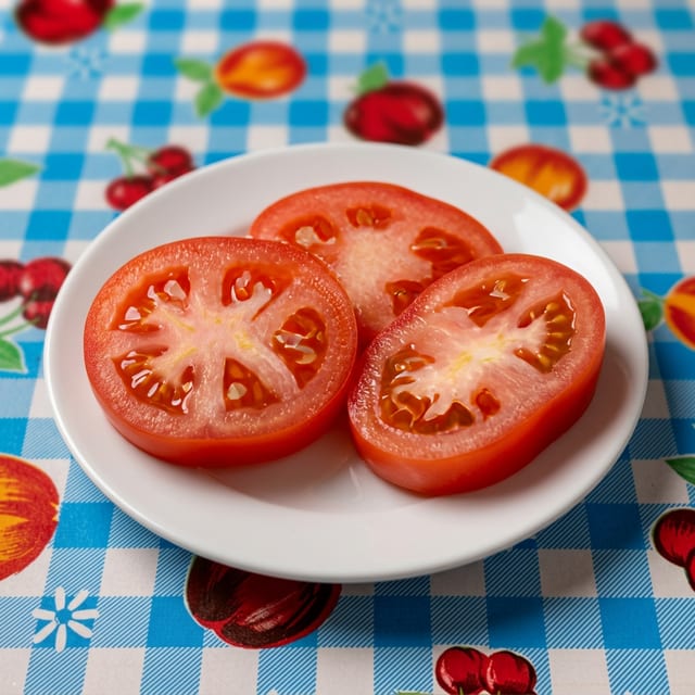 Side Sliced Tomato.